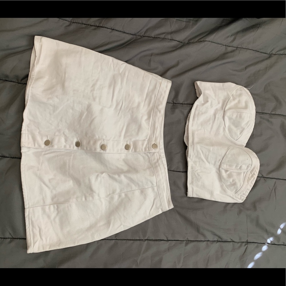 White demin 2 piece